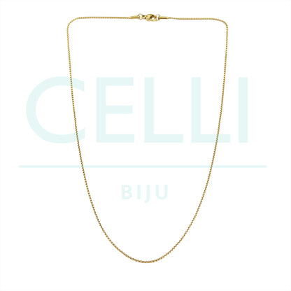 Colar de Aço Simples - elo quadrado 1.2mm