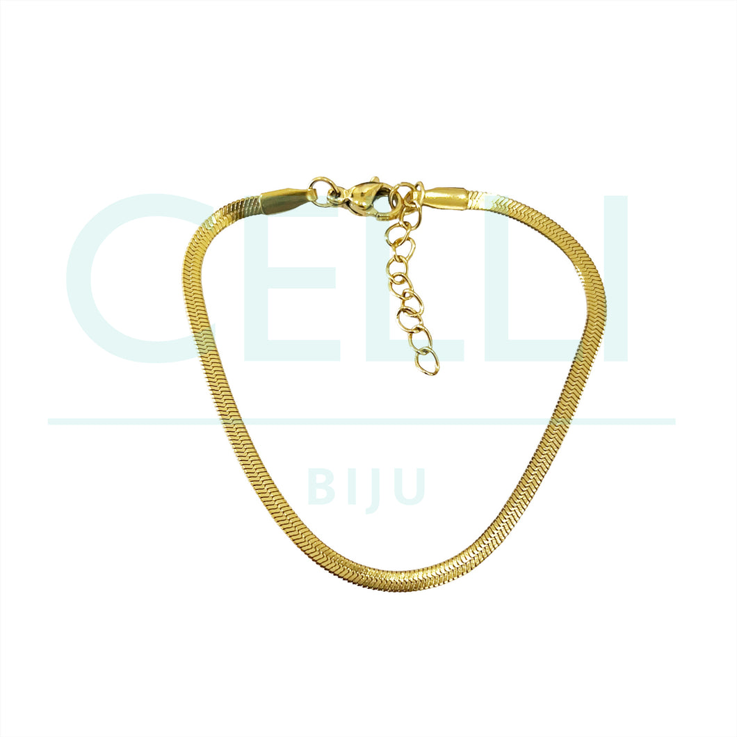 Brazalete de Acero - Serpiente Abierta Delgada 1.5mm 2mm