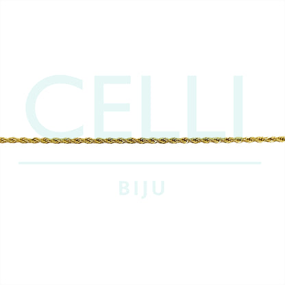 Simple Steel Necklace - Thin Twisted 1.5mm