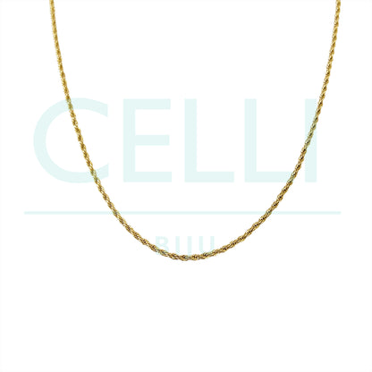 Simple Steel Necklace - Thin Twisted 1.5mm