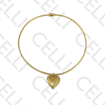 Steel Necklace - Heart