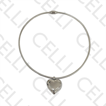Steel Necklace - Heart