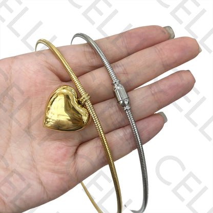 Steel Necklace - Heart