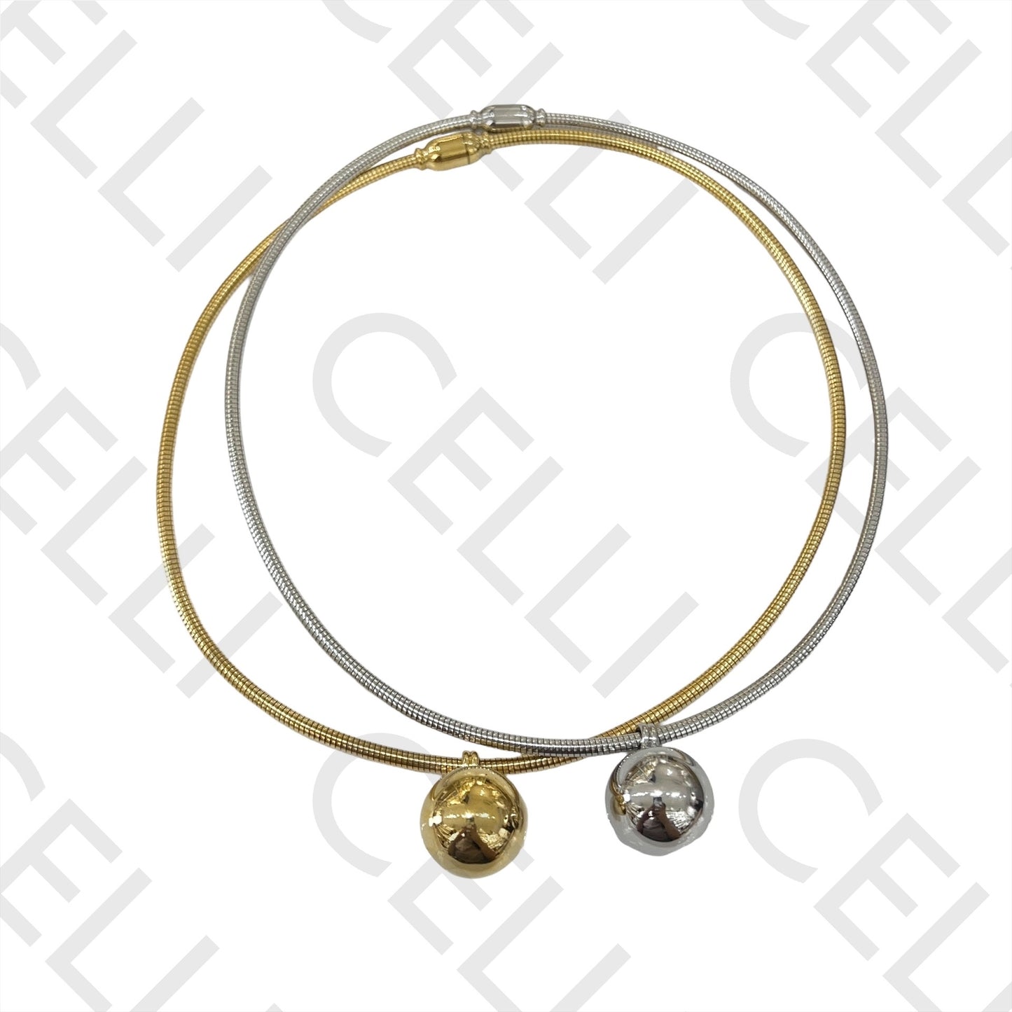 钢制项链 - 球形