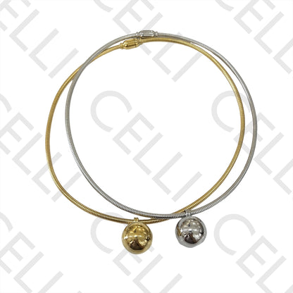 钢制项链 - 球形