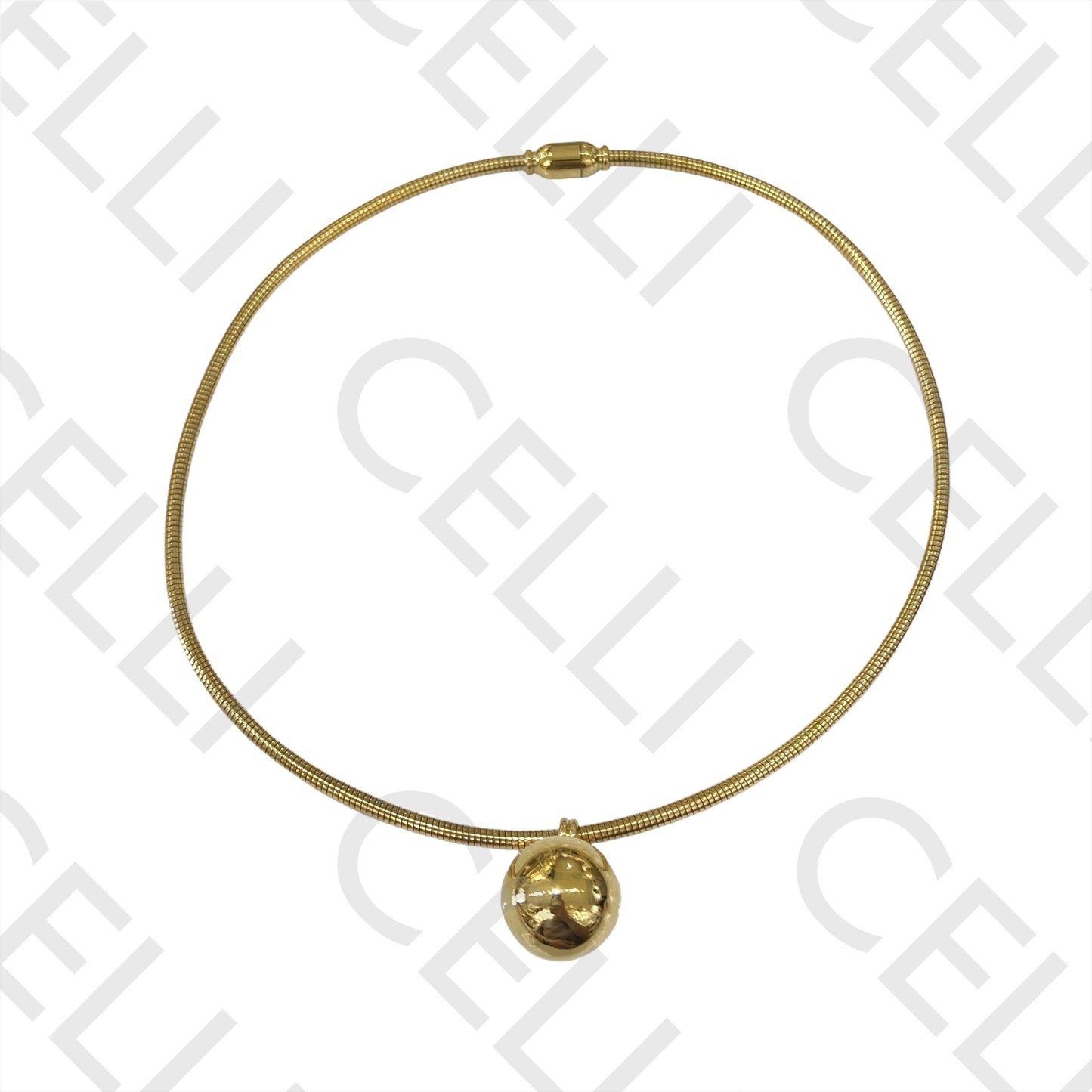 钢制项链 - 球形