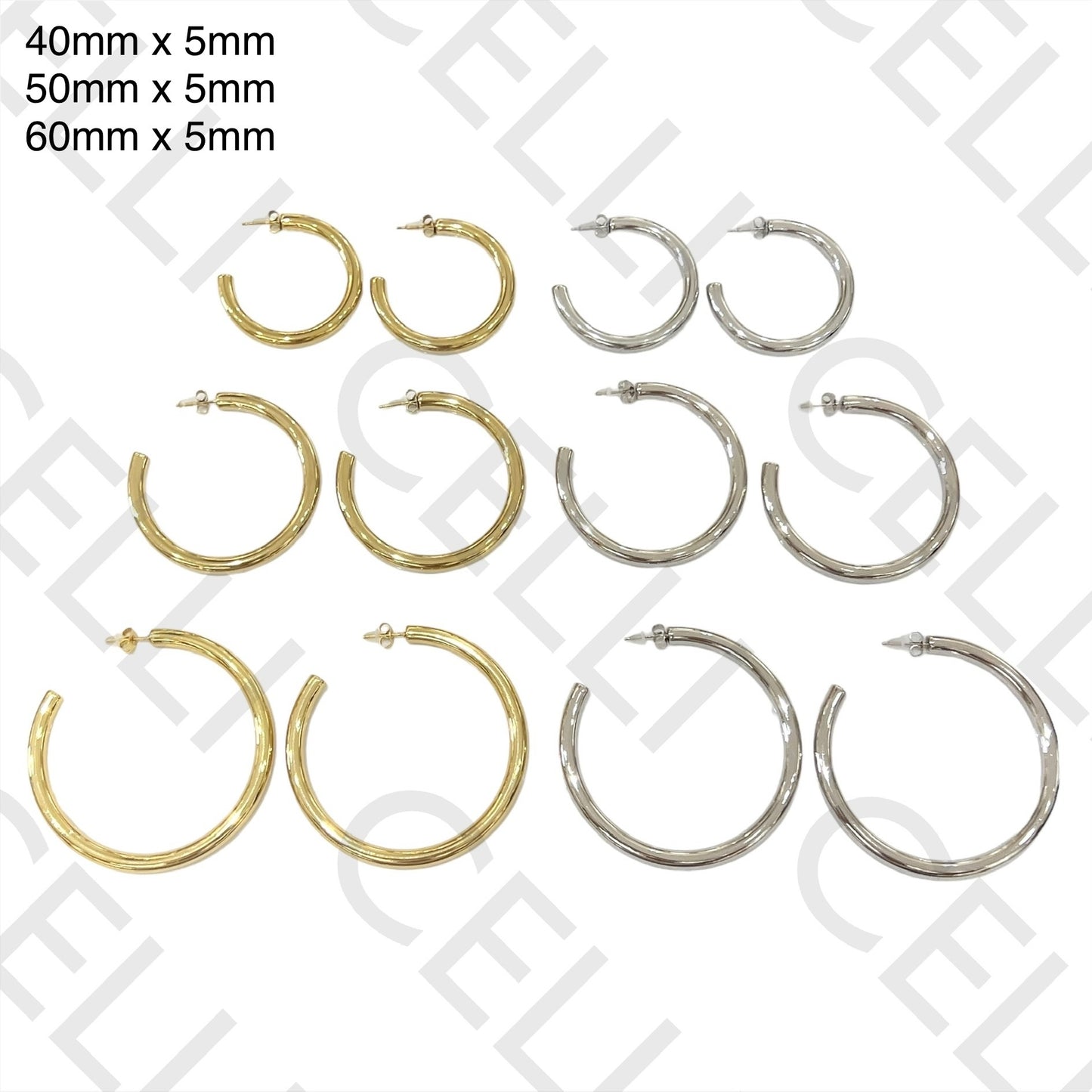 Steel Earring - basic hoop