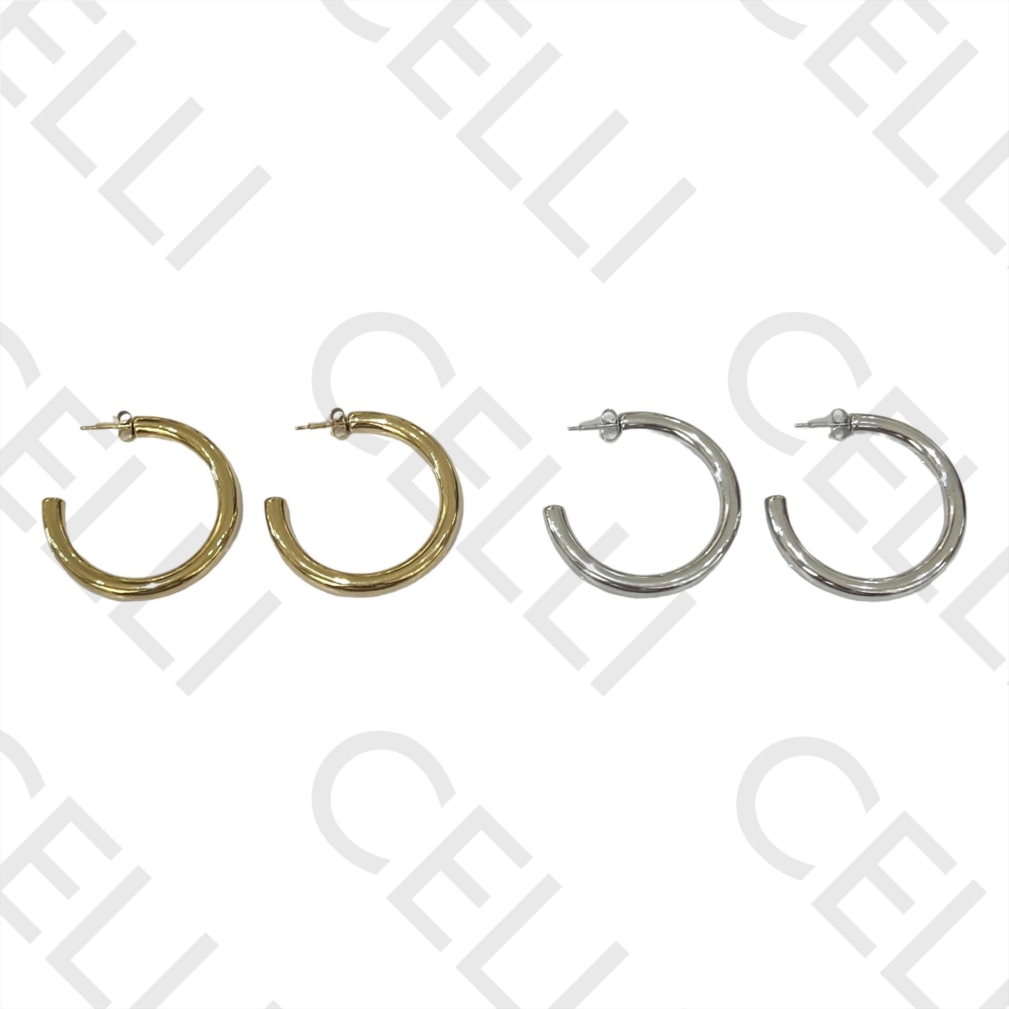 Steel Earring - basic hoop
