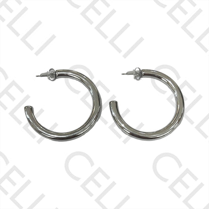 Steel Earring - basic hoop
