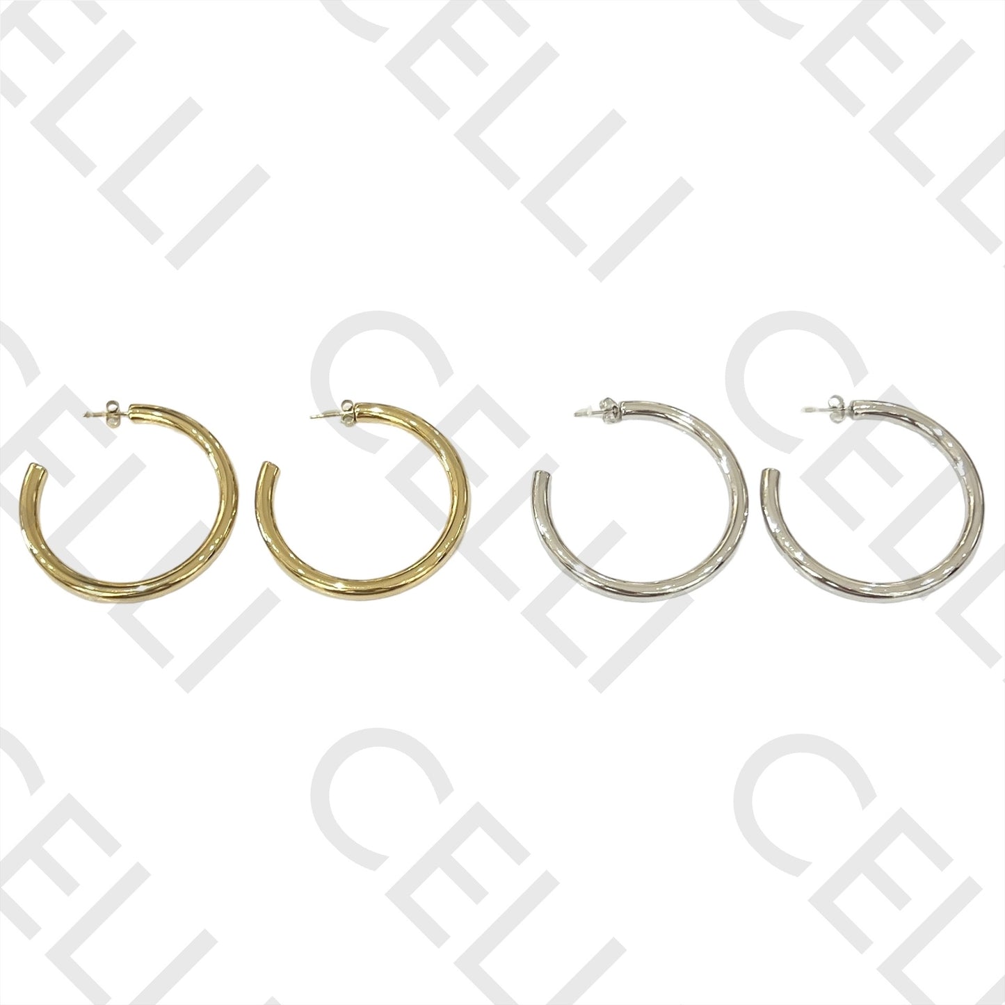 Steel Earring - basic hoop