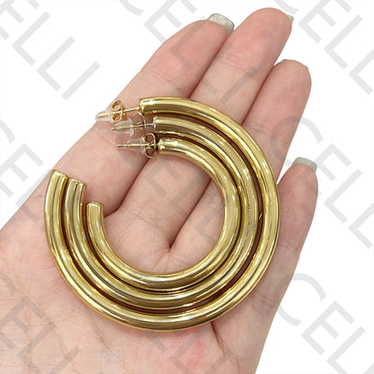 Steel Earring - basic hoop