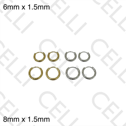 Brinco de Aço - argola básica mini