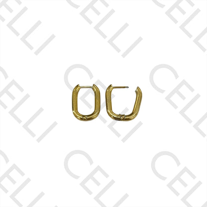 钢制耳环 - 基本款椭圆环，厚度2.5mm