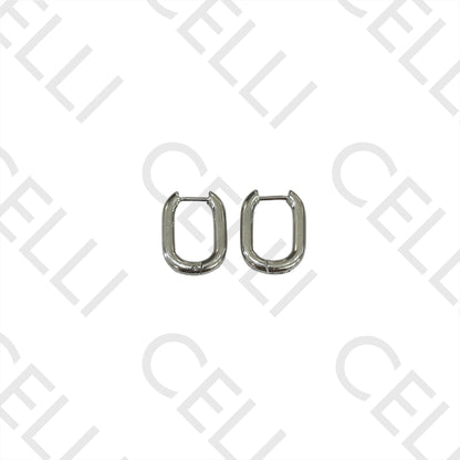 钢制耳环 - 基本款椭圆环，厚度2.5mm
