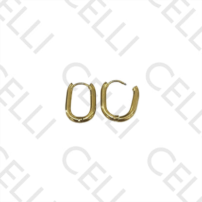 钢制耳环 - 基本款椭圆环，厚度2.5mm