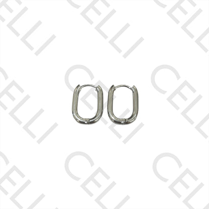 钢制耳环 - 基本款椭圆环，厚度2.5mm