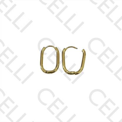 钢制耳环 - 基本款椭圆环，厚度2mm