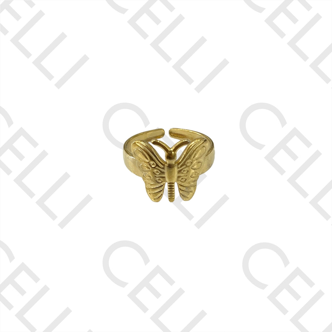 Anillo Mariposa de Acero