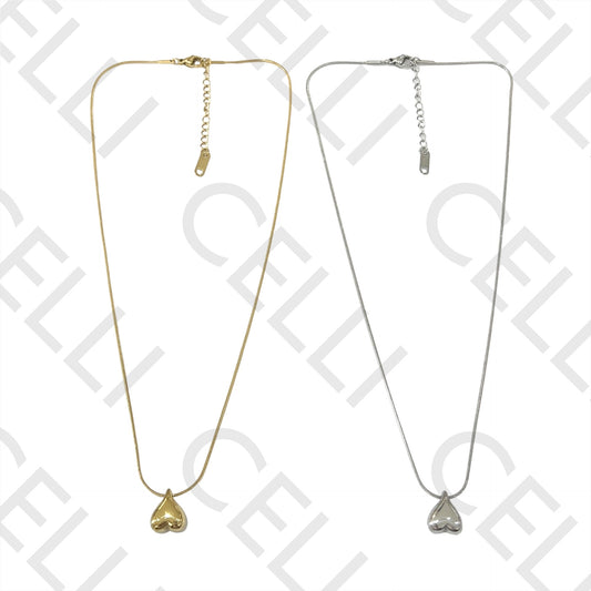 Colar de Aço - coração invertido