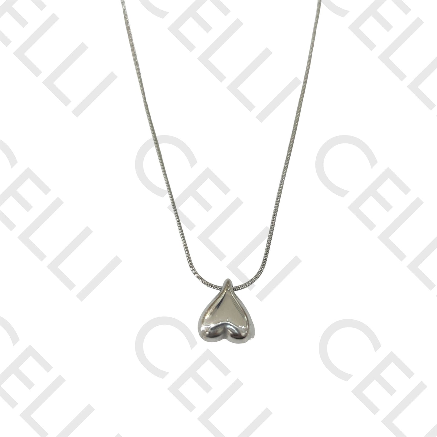 Steel Necklace - Inverted Heart