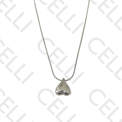 Steel Necklace - Inverted Heart