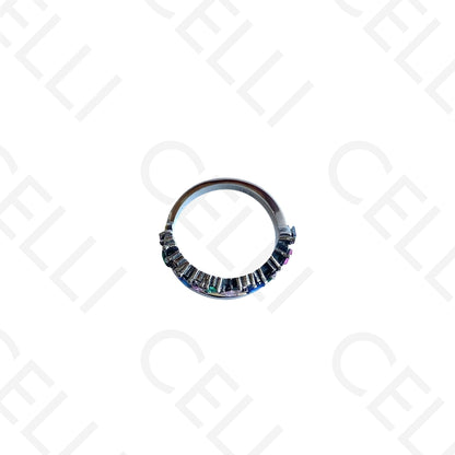 Anel de Aço - 2 tons brilhantes coloridos