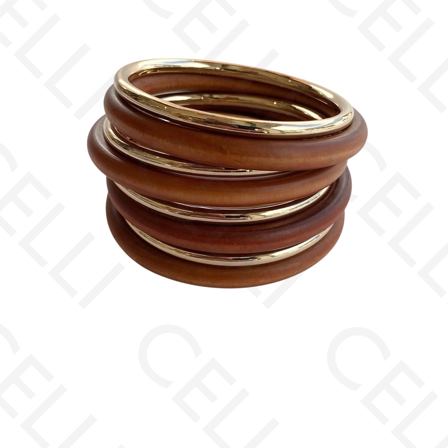 Bracelete de Moda - Madeira (conjunto de 8)