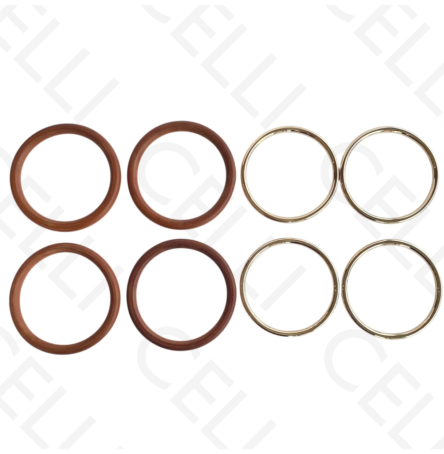 Bracelete de Moda - Madeira (conjunto de 8)