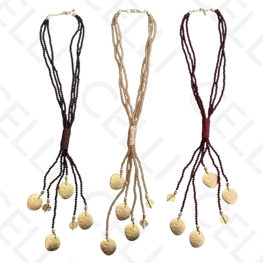 Colar de moda - múltiplo com pendentes