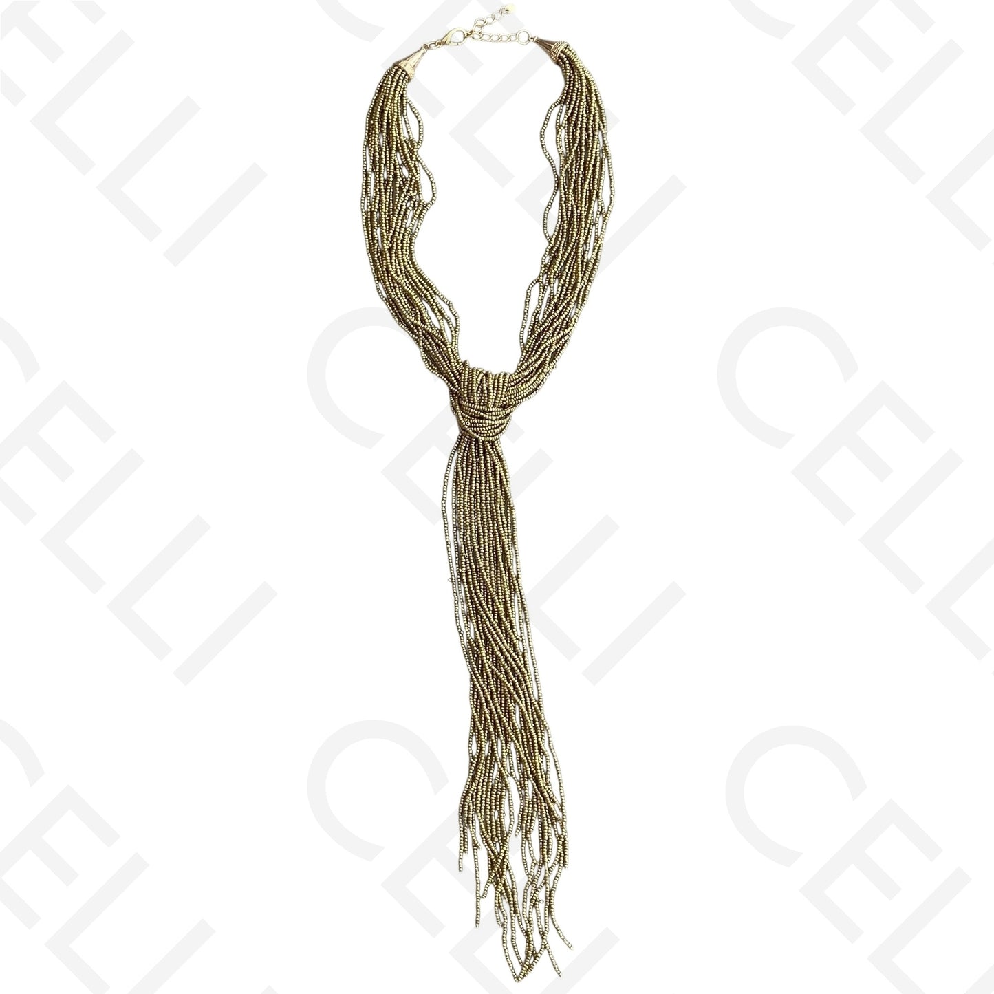 Colar de moda - múltiplo missangas em nó