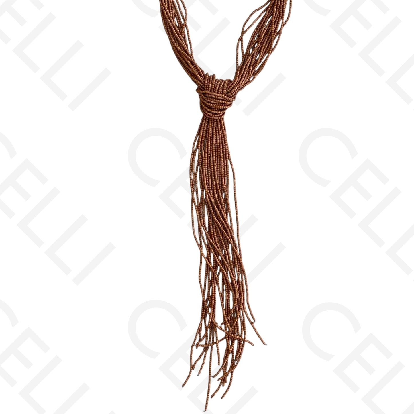 Colar de moda - múltiplo missangas em nó