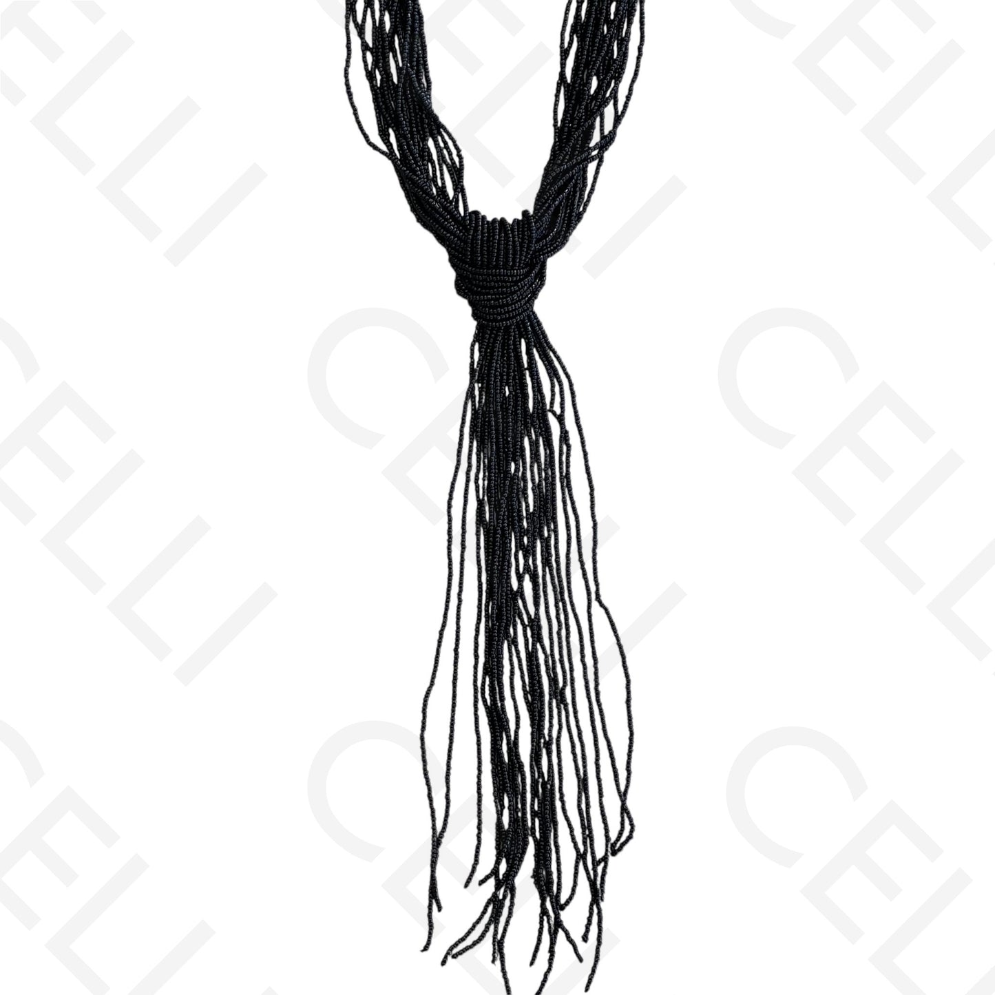 Colar de moda - múltiplo missangas em nó