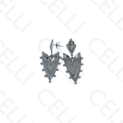 Steel necklace - large fish pendant