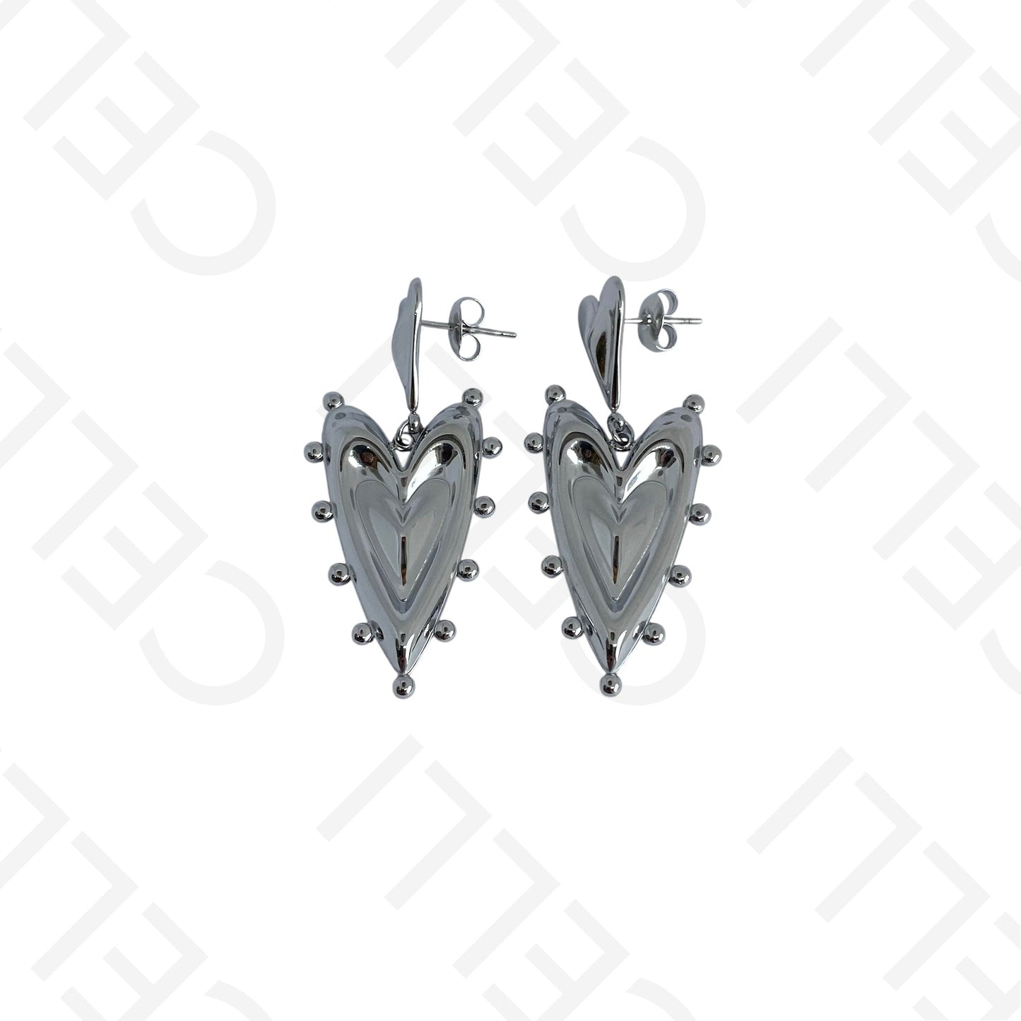 Steel necklace - large fish pendant