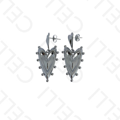 Steel necklace - large fish pendant