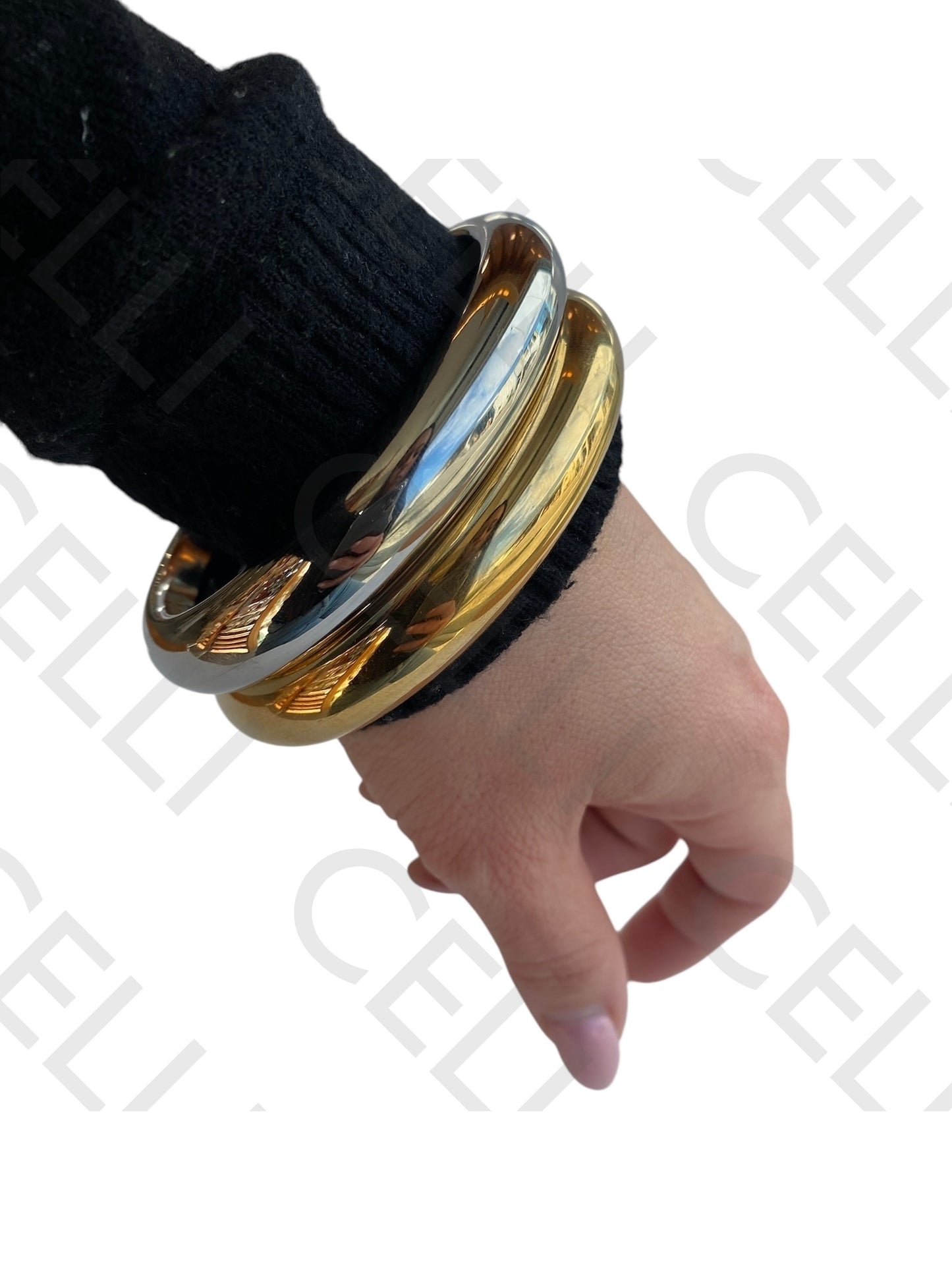 Steel Bracelet - smooth one size (thick 12mm)