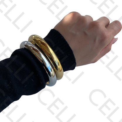 Steel Bracelet - smooth one size (thick 12mm)