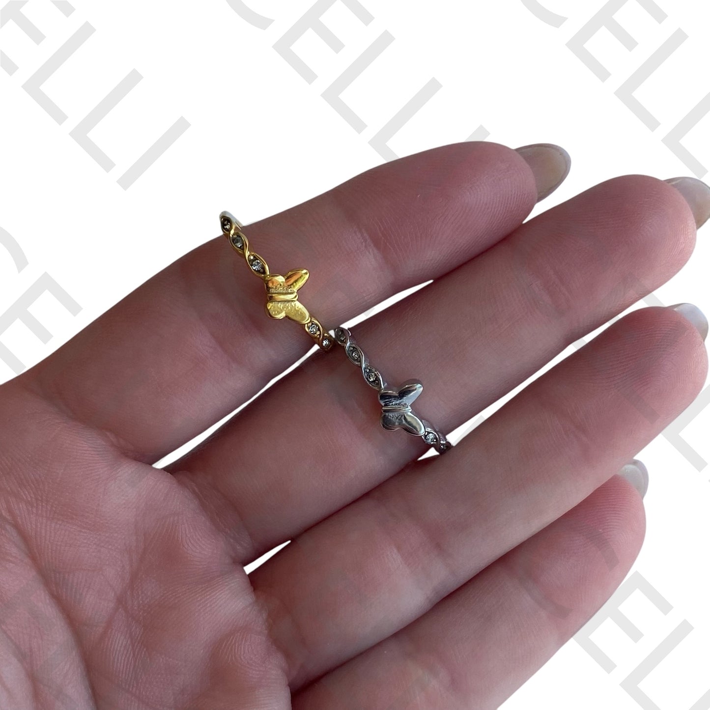 Anel de Aço - borboleta