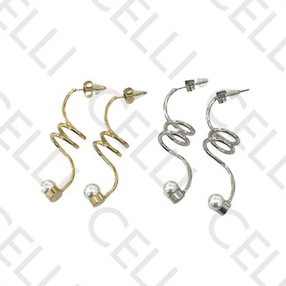 Brinco de Aço com pérolas