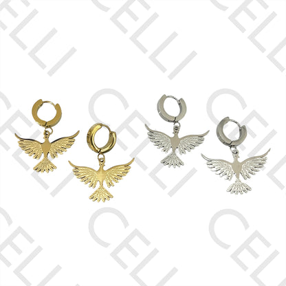 Steel Hoop Earring - Holy Spirit