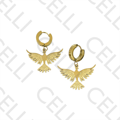 Steel Hoop Earring - Holy Spirit