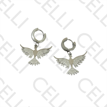 Steel Hoop Earring - Holy Spirit