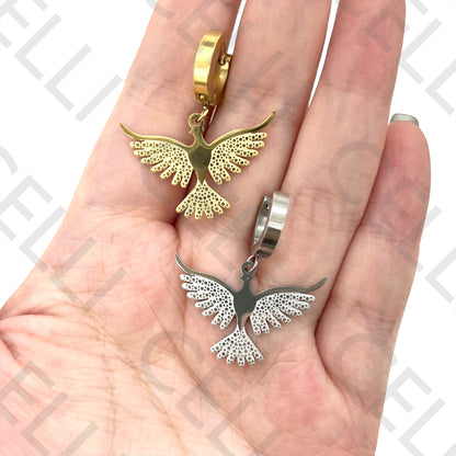 Steel Hoop Earring - Holy Spirit