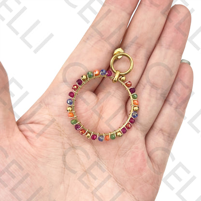 Steel Earring - Faceted Crystals