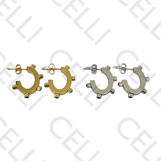 Steel Earring - Brilliant Cut