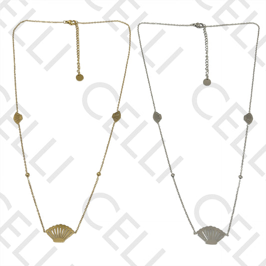 钢制项链 - 贝壳