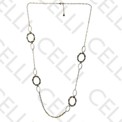 钢制项链（长）- 刻面水晶