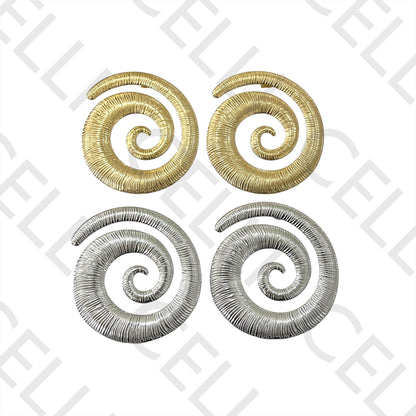 Steel Earring - worked snail