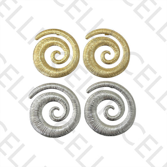 Pendiente de acero - caracol trabajado