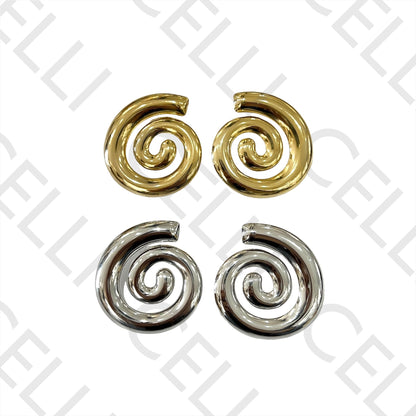 Steel Earring - Smooth Snail